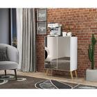 Aparador Cantinho Do Café Com Espelho E Pés Retrô 2 Portas Mu