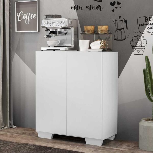 Aparador Cantinho Do Café Com Pés Quadrados E 2 Portas Multim