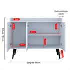 Aparador Cantinho Do Café Com Três Portas Wood New Branco