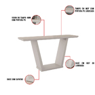 Aparador Carla 130x40 Cm Off White Com Base De Madeira - D'ro