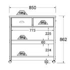 Aparador Carrinho Café 2 Gavetas 85 Cm Ba135 Dtall