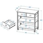 Aparador Carrinho Café 2 Gavetas 85 Cm Ba135 Dtall