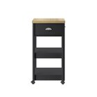 Aparador Carrinho Chá 1 Gaveta Ba-130 Denver  Preto