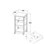 Aparador Carrinho Chá 1 Gaveta Ba-130 Denver  Preto