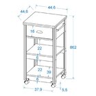 Aparador Carrinho Chá 1 Gaveta Ba-130 Denver Ditália Móveis B