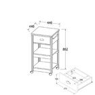 Aparador Carrinho Chá 1 Gaveta Cinza
