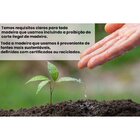 Aparador Carrinho Chá 2 Gavetas Cinza