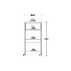 Aparador Carrinho Chá Ba-130 Denver Ditália Móveis 1 Gaveta 4