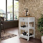 Aparador Carrinho Chá Ba-130 Denver Ditália Móveis 1 Gaveta 4