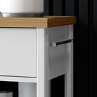 Aparador Carrinho Chá Ditália 2 Gavetas Branco Ba-135