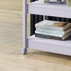 Aparador Carrinho Chá Ditália 2 Gavetas Cinza Ba-135