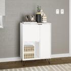 Aparador Cayman 750 2 Portas 1 Nicho Com Pés De Metal Politor