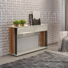 Aparador Cecília Com Tampo Espelhado Freijó Off White