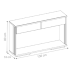 Aparador Cecília Com Tampo Espelhado Freijó Off White