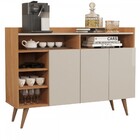 Aparador Celta 3 Portas 3 Prateleiras Nature/off White - Giga