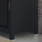 Aparador Chá 2 Portas De Correr 2 Gavetas Ba-145 Denver  Preto