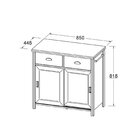 Aparador Chá 2 Portas De Correr 2 Gavetas Ba-145 Denver Branco