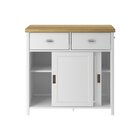 Aparador Chá 2 Portas De Correr 2 Gavetas Ba-145 Denver Branco