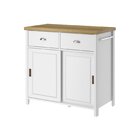 Aparador Chá 2 Portas De Correr 2 Gavetas Ba-145 Denver Branco