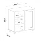 Aparador Charlotte 1 Porta Cinamomo/off White - Artely Móveis