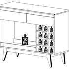 Aparador Classic Ad 1.13 Freijó Com Off White - Imcal Móveis