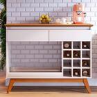 Aparador Classic Com Espelho Redondo Adnet Hi01 Off White/nat