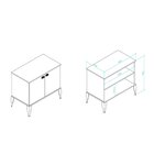 Aparador Clássico 2 Portas 80cm Movelbento Branco