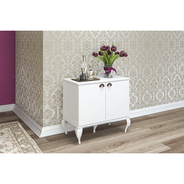 Aparador Clássico 2 Portas 80cm Movelbento Branco