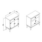 Aparador - Colonial 80x90x41 Cm 1 Gaveta 2 Portas Mel / Branco