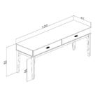 Aparador Colonial Com 2 Gavetas Mdp 136x41x83cm Mel Petroleo