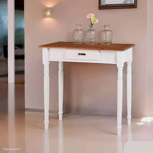 Aparador Colonial Para Sala 1 Gaveta Com Pés Torneados - Bran