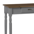 Aparador Colonial Para Sala 1 Gaveta Com Pés Torneados - Cinz