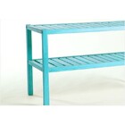 Aparador Com 02 Prateleiras Aquiles Stain Azul - Mão   Formão