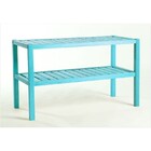 Aparador Com 02 Prateleiras Aquiles Stain Azul - Mão   Formão