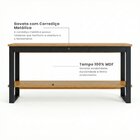 Aparador Com 1 Gaveta 180cmx80cm Em Mdf Freijó/preto Industri