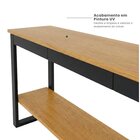 Aparador Com 1 Gaveta 180cmx80cm Em Mdf Freijó/preto Industri