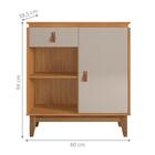 Aparador Com 1 Gaveta E 1 Porta Camboja Cedro Off White