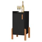 Aparador Com 1 Porta Orlando Preto