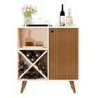 Aparador Com 1 Porta Ripada E Adega Angers Pérola Elmo