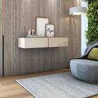 Aparador Com 2 Gavetas Suspenso Pequeno 90cm Moderno Off White