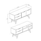 Aparador Com 2 Portas E 2 Gavetas Mel Off White Mb 1097 Hall