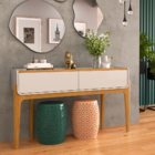 Aparador Com 2 Portas Retrô Orlando Off White Freijó