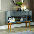 Aparador Com 2 Portas Tenge Cinza Perolizado Tauari