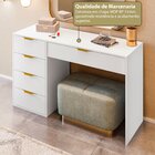 Aparador Com 5 Gavetas E Porta Objetos Vita Yescasa Branco