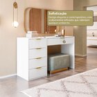 Aparador Com 5 Gavetas E Porta Objetos Vita Yescasa Branco