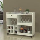 Aparador Com Adega 6 Nichos 1 Gaveta 2 Prateleiras Balé  Off