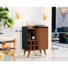 Aparador Com Adega Bar 1 Porta Lulu Preto Com Freijo