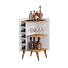 Aparador Com Adega Canto Pés Palito Milão Branco/nature