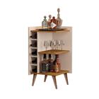 Aparador Com Adega Canto Pés Palito Milão Off White/freijó