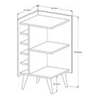 Aparador Com Adega Canto Pés Palito Milão Off White/freijó